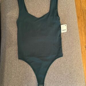 Free People Dark Green Bodysuit